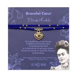 Bracelet Frida Kahlo - Coeur - cobalt
