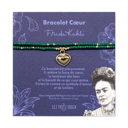 Bracelet Frida Kahlo - Coeur - vert
