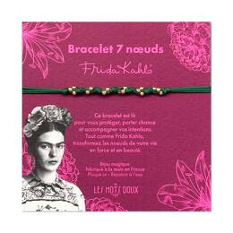 Bracelet 7 noeuds Frida Kahlo - vert