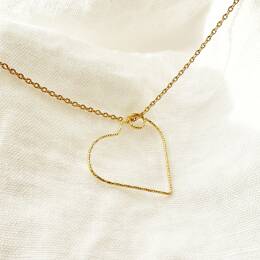 Sautoir pendentif coeur d'amour