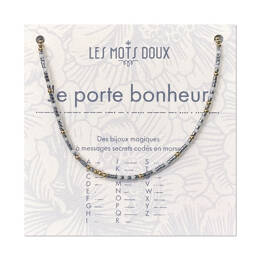 Collier Code Morse : Je porte bonheur