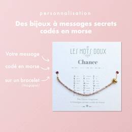 Bracelet code morse personnalisé plaqué or