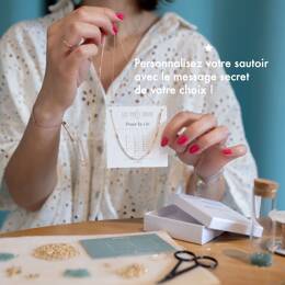 Sautoir code morse personnalisé