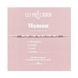 Bracelet Code Morse : Maman (Blanc)
