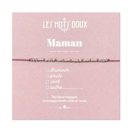 Bracelet Code Morse : Maman (Rose)