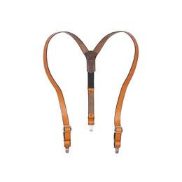 Bretelles mixtes en cuir français