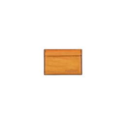 Porte-cartes en cuir camel