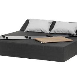 SUN PACK GRAND BED COZIP | 1 Grand Bed deux places 200x180xh30 ou 38 cm + 2 coussins 50x70 cm + 1 Housse de protection + 3 Piètements 180cm