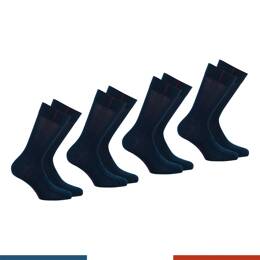 Lot de 4 paires de chaussettes mi-hautes Fil d'Ecosse homme Fait en France Eminence