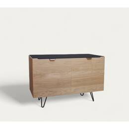 Buffet Chêne massif et laqué 2 portes