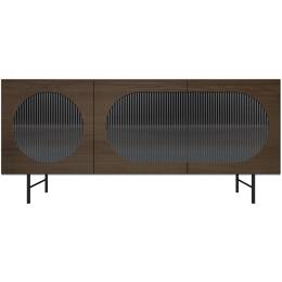 Buffet bois massif et verre flute