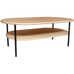 Table basse chêne blanchi et métal