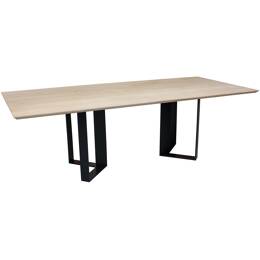 Table rectangulaire chêne massif et métal