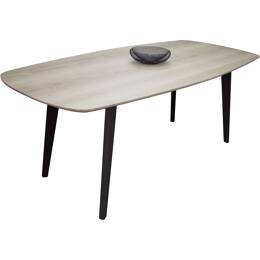 Table de repas ovale massif et laqué - 200/280L x 100P