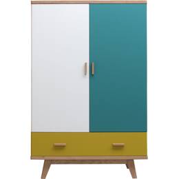 Armoirette Chêne massif et laqué 2 portes et 1 tiroir