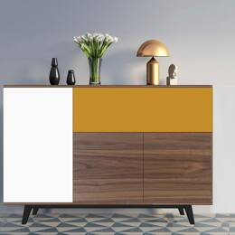 Vaisselier bois massif et laqué 3 portes 1 abattant