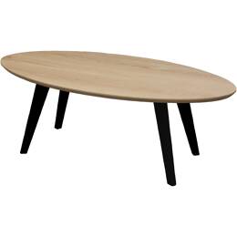 Table basse ovale massif et laqué