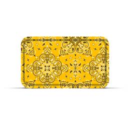 Plateau Bandana Citron COCO&CO : grand plateau en mélamine jaune, Made in France
