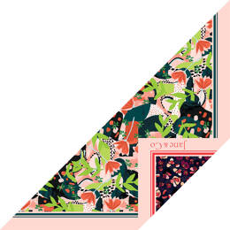 Petit défaut Foulard triangle Camille-Garance 50x50 cm