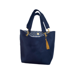 Sac à main en suédine bleu foncé Jacinthe