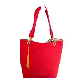 Sac à main rouge intérieur tartan