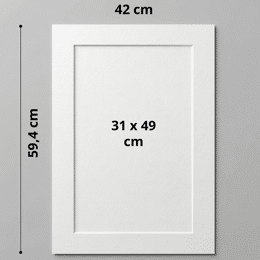 Passe-Partout Blanc Standard (6 tailles) - 42 x 59.4 cm (A2)