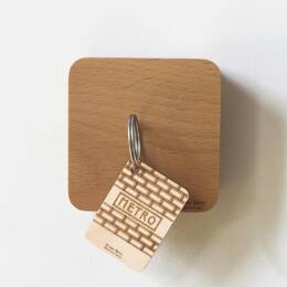 Newton - Porte-clés magnétiques en hêtre - Newton S