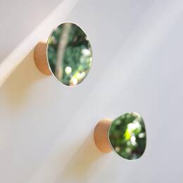 Bolet - Patères miroirs en hêtre - Petit bolet