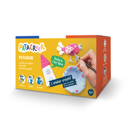 Pack Mon atelier créatif de 6X80G de Pâte à Modeler autodurcissante avec notice pour sculpter une coupelle