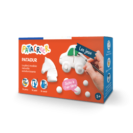 Boite Mes jeux de 2X80G de Pâte à Modeler autodurcissante avec notice pour fabriquer une voiture