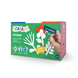 Boite Ma nature de 2X80G de Pâte à Modeler autodurcissante avec notice pour fabriquer une fleur