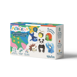 Kit à fabriquer Mes 6 animaux à protéger en Pâte à Modeler / Abeille, Baleine, Tortue, Panda, Hérisson & Elephant