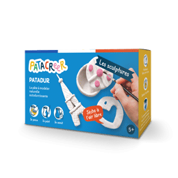 Boite Mes sculptures de 2X80G de Pâte à Modeler autodurcissante avec notice pour fabriquer tour