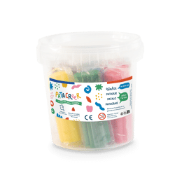 PATALEGE SEAU PAINS 7X80G Pâte à Modeler couleurs qui ne sèche pas