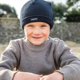 Bonnet marin enfant laine mélangée - Bleu Marine - Enfant