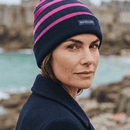 Bonnet marin adulte laine mélangée - Marine Fuschia - Mixte