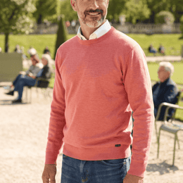 Pull homme col Rond "Hélice" coupe confort - Marine - Homme