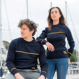 Pull marin Alain Resnais Ajusté - Marine - Mixte