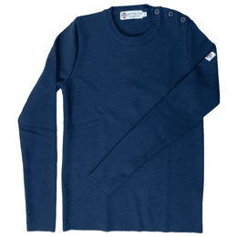 Pull marin "Aveyron" 50% Laine - Marine - Femme