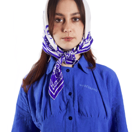 Chemisier bleu en lin Elena