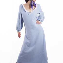 Robe bleue en lin Marie