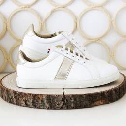 Baskets Made in France cuir doré