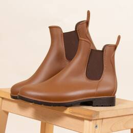 Bottines de pluie camel