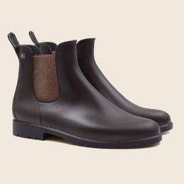 Bottines de pluie marron bronze