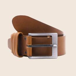 Ceinture casual cuir marron cognac