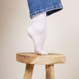 Chaussettes lurex blanc argenté