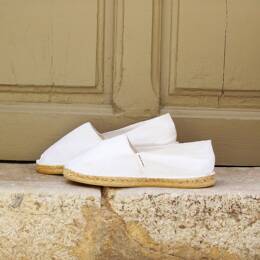 Espadrilles toile coton blanc