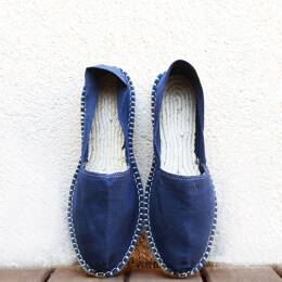 Espadrilles toile coton bleu