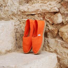 Espadrilles toile coton orange