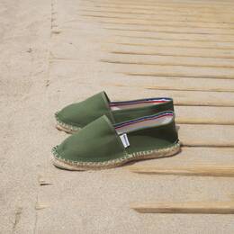 Espadrilles toile coton recyclé kaki